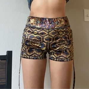 Mi Kulture Festival Crushed Velvet Scrunch Shorts